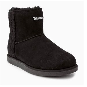 Juicy Couture KAVE Women's Black Faux Suede Plush Boots MSRP $70 NEW